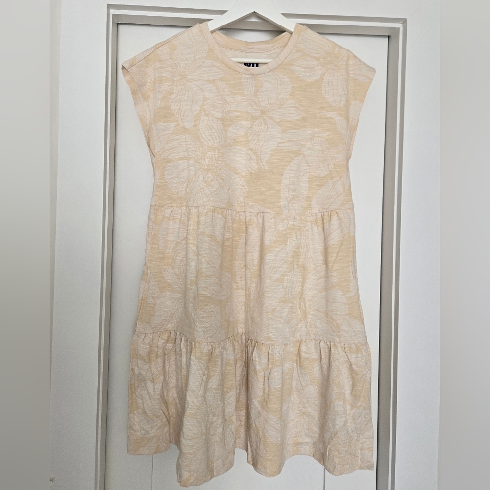 NWOT - GAP Cream Sleeveless Tiered Sundress